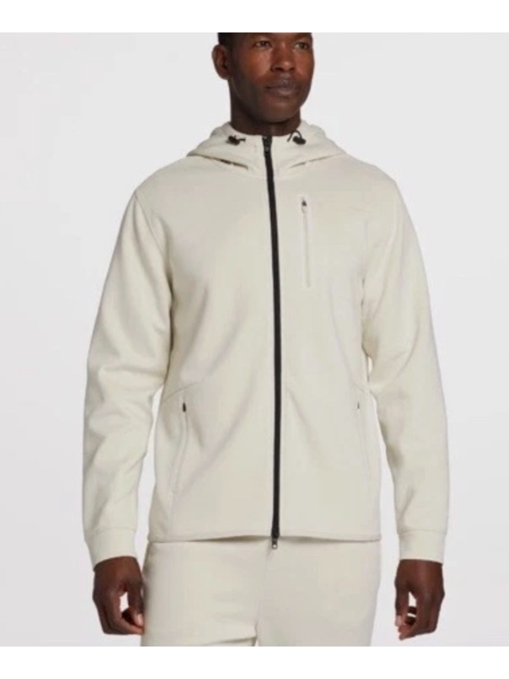 VRST Pinnacle Fleece Full Zip Hoodie Men’s Small Light Sand Moisture Wicking $84
